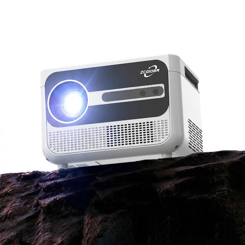 ZCGIOBN A6 - Proyector 4K portátil con WiFi6, Bluetooth, enfoque automático, Dolby Audio, Movin OS 2.0