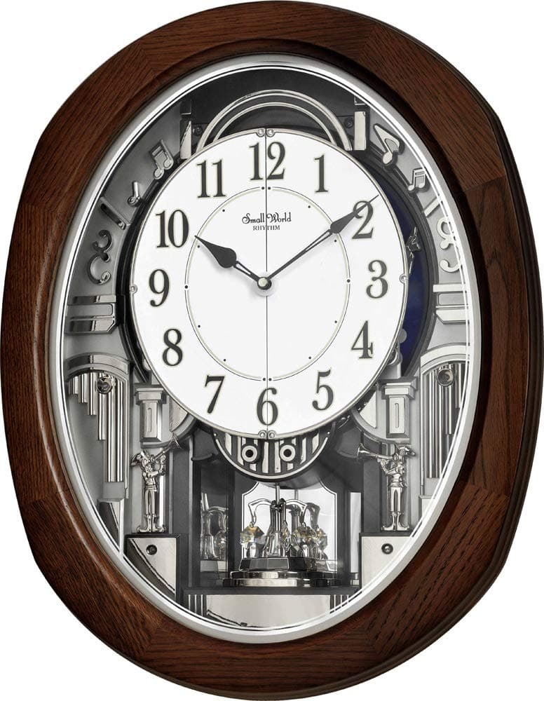 Rhythm Clocks Espresso Blessing Reloj de Pared Mágico 4MH424WU06