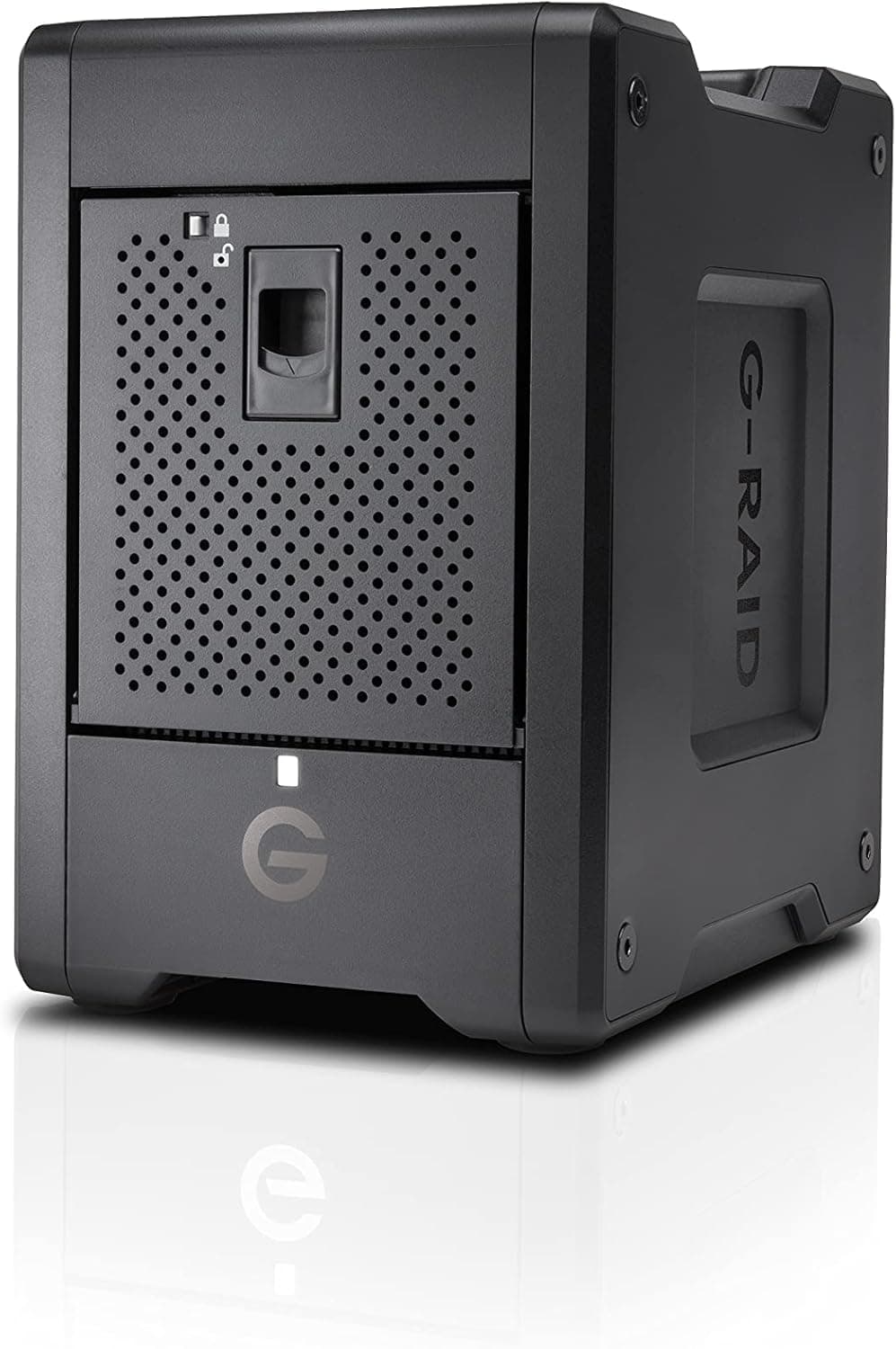 SanDisk Professional 96TB G-RAID Shuttle 4 - Unidad de Disco Duro Externa Empresarial de 4 Bahías, Thunderbolt 3 y USB-C, Transportable, RAID por Hardware - SDPH34H-096T-NBAAB