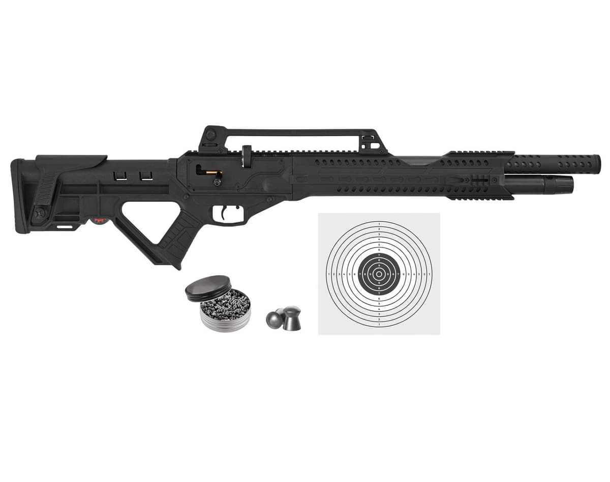 Wearable4U Hatsan Invader Auto Rifle de aire .22 Cal con blanco y balines y accesorios HGInvade22
