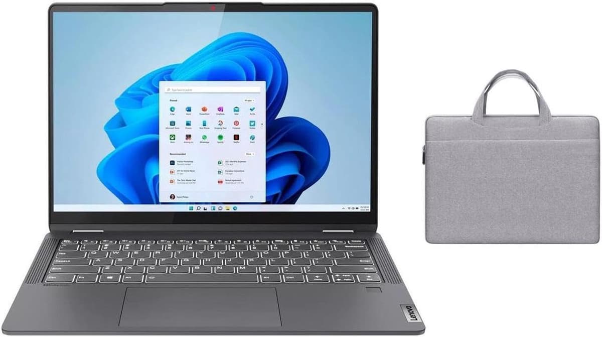 Lenovo Flex 5i 14" Touchscreen 2 en 1 Portátil | Procesador Intel Core i5-1235U | 8GB RAM | 512GB SSD | Gráficos Intel Iris Xe | Teclado Retroiluminado | Lector de Huellas | Windows 11 S | Paquete con Bolsa Gris Lenovo Ideapad