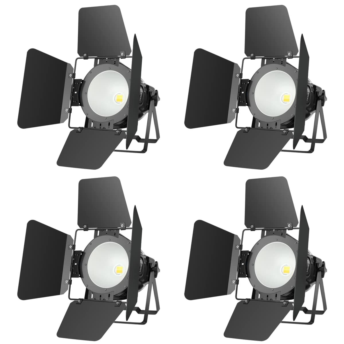 BETOPPER Stage Spotlights 200W COB con Barn Door, LED DMX Fresnel para Iglesia, Boda, Teatro y Estudio LC002