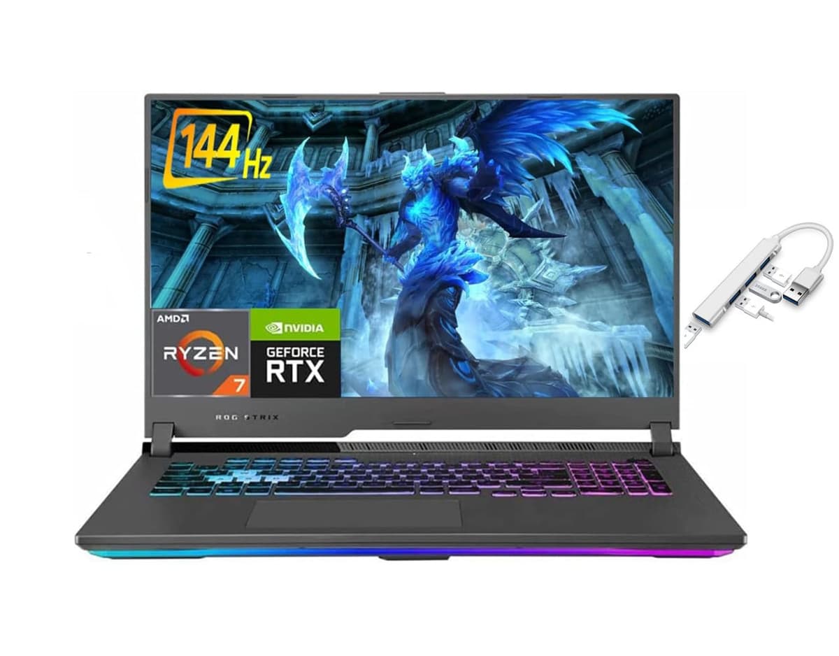 ASUS ROG Strix 17.3" 144Hz Gaming Laptop, Ryzen 7 4800H, RTX 3060, 32GB RAM, 512GB SSD