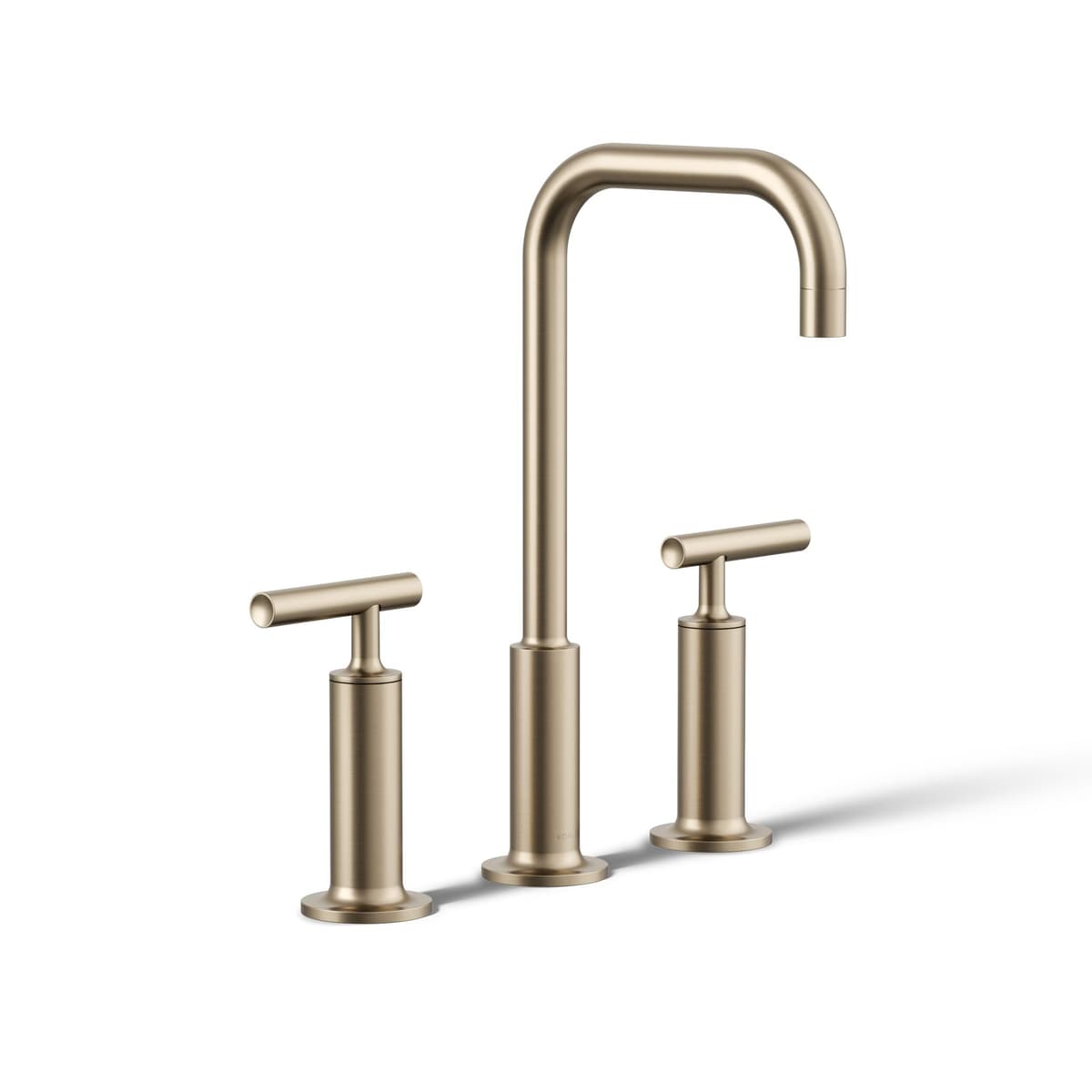 KOHLER K-14408-4-BV Purist - Llave para lavabo 3 orificios con manijas palanca, Brushed Bronze