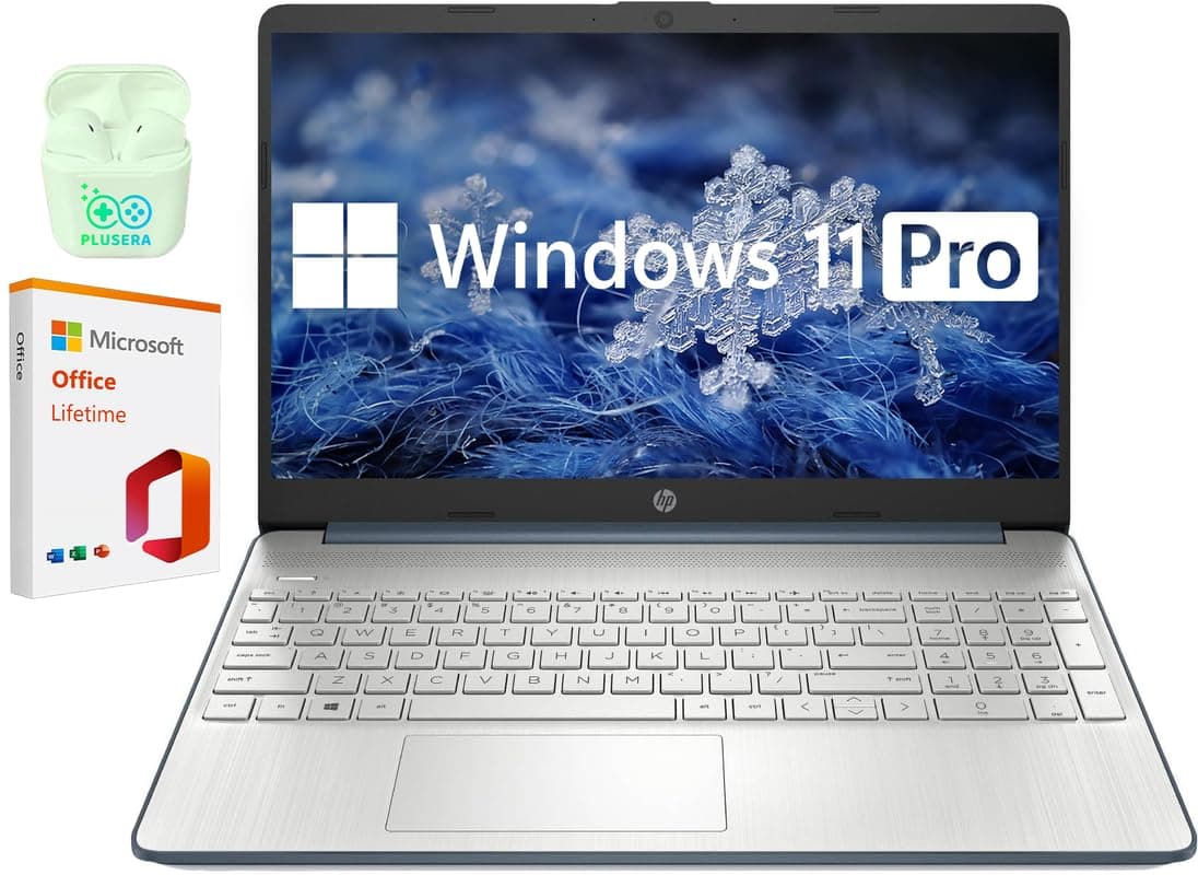 HP Laptop de 15.6" para Negocios y Estudiantes, Intel Core i3, Windows 11, Audífonos Plusera (Intel Core i3, 16GB RAM | 512GB SSD) HP 15