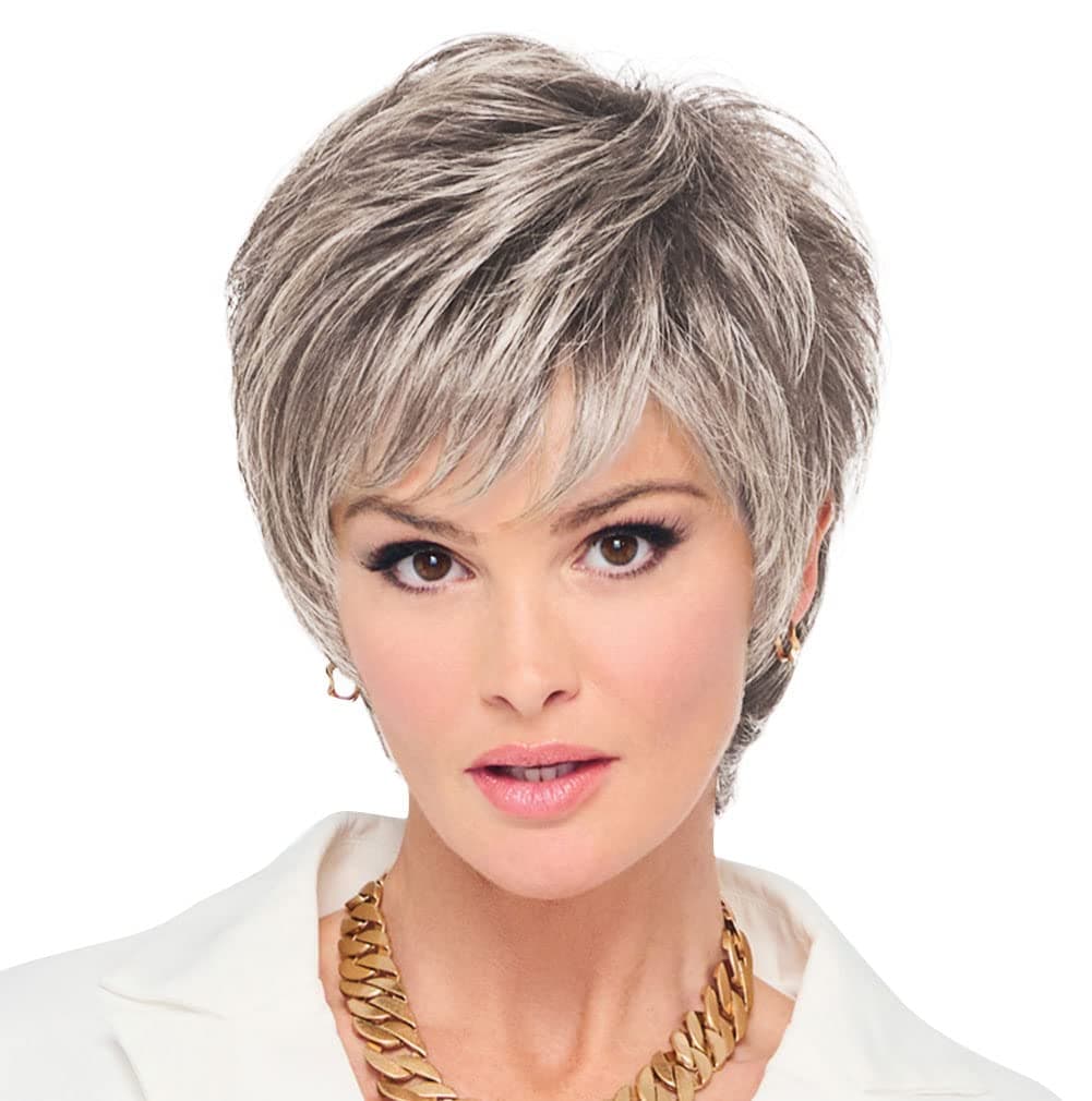 Hair u wear Raquel Welch Fierce And Focused peluca corta Bob anudada a mano, RL19/23SS Biscuit, casquete talla estándar