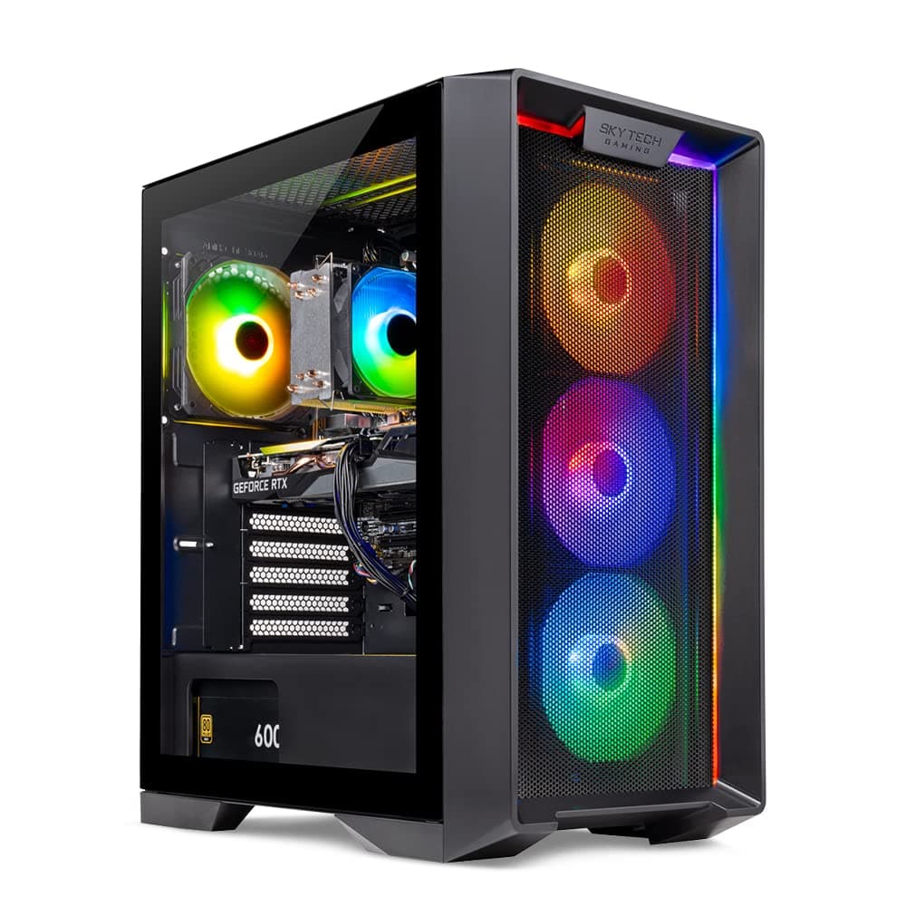 Skytech Gaming Nebula Gaming PC Desktop - Intel Core i5 13400F, NVIDIA RTX 4060, 1TB NVMe, 16GB DDR4, Windows 11 Home ST-NEBULA-0819-B-AM