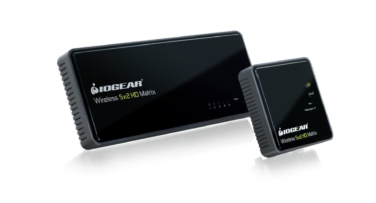 IOGEAR GWHDMS52 Matriz HD inalámbrica 5x2 para 2 HDTV (Full HD 1080p, 3D)