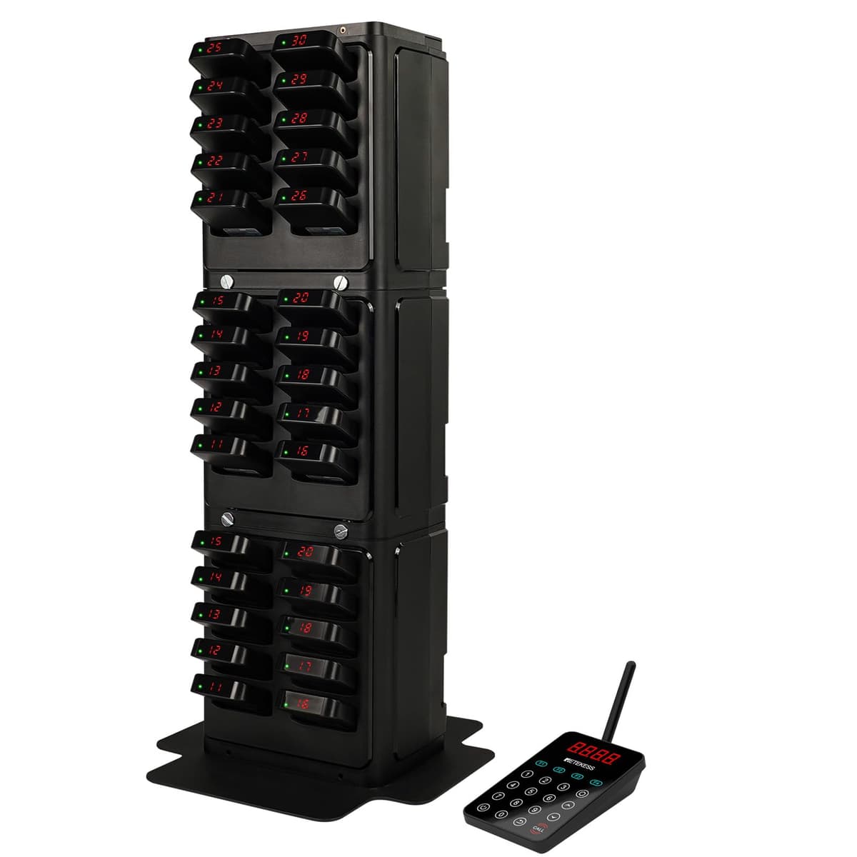 Retekess TD177 Sistema de Pagers para Restaurante, 30 Pagers Impermeables, Montaje en Pared FF9633A-F9633CX2-F9633DX20