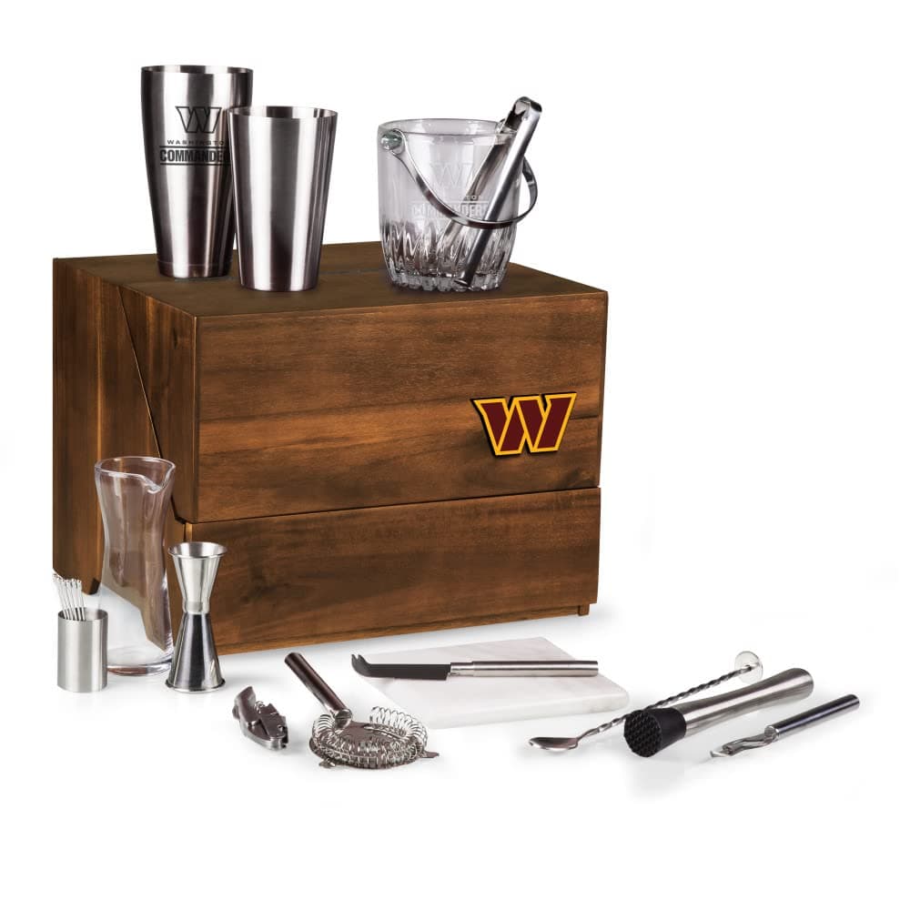 PICNIC TIME Madison Acacia Tabletop Bar Tool Set Washington Commanders 668-44-508-377-2