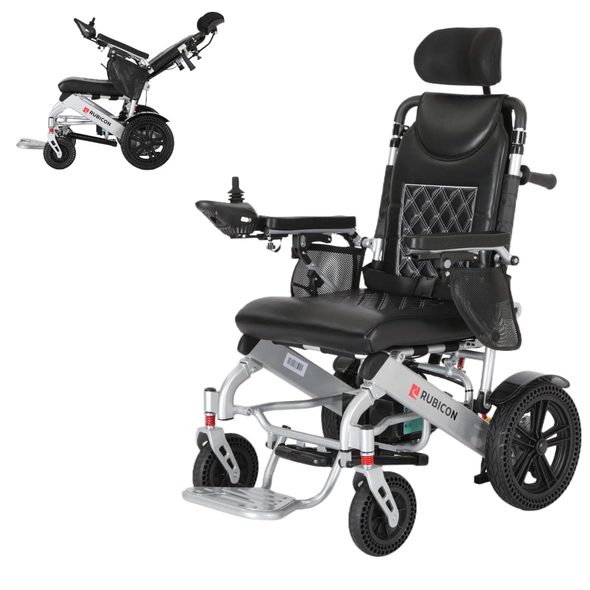 Rubicon DX11 - Silla Eléctrica Reclinable Plegable para Adultos - Longest Range 25 Miles, Dual 12AH Batteries, Motor 600W (Model7)