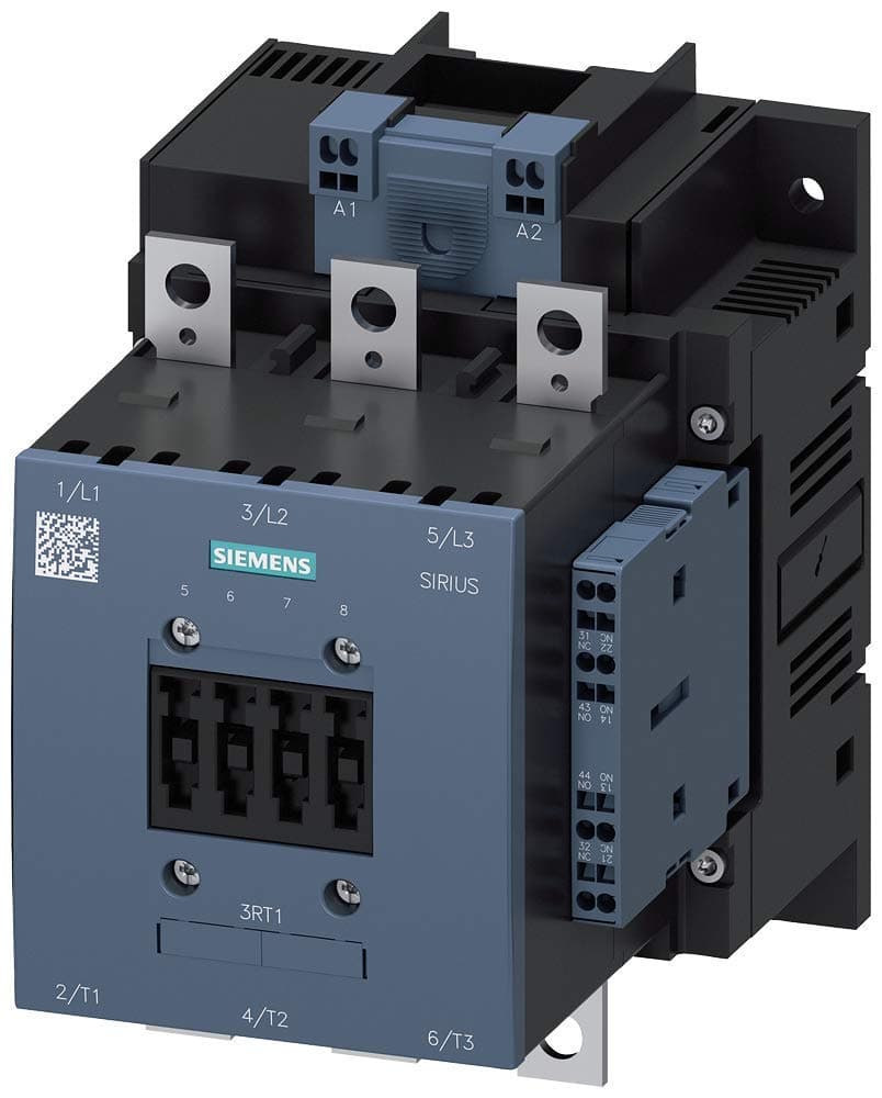 Siemens 3RT10 56-2AF36 Contactor de motor, 3 polos, S6, bornes muelle, bobina convencional, 2 NA + 2 NC