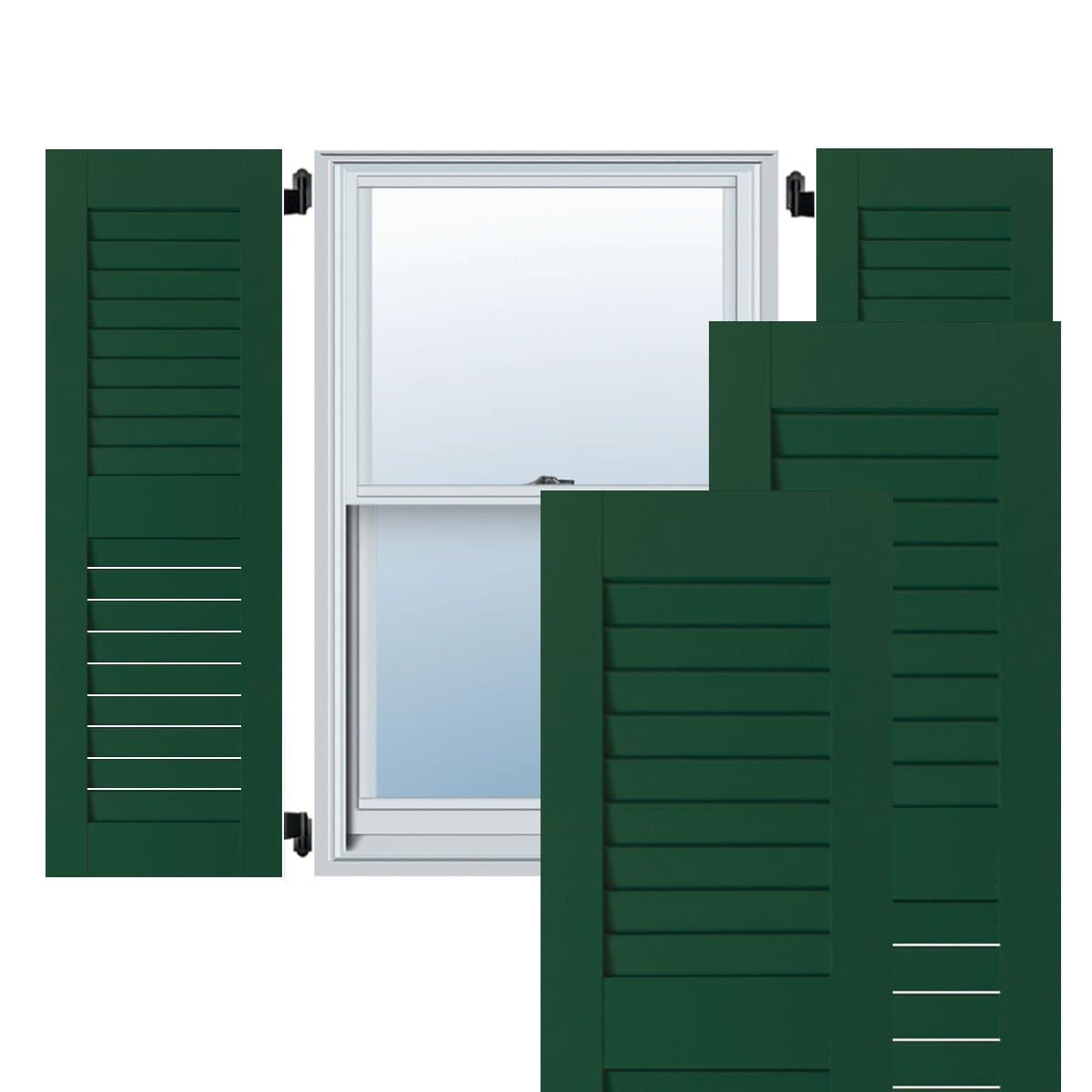 Ekena Millwork RWL12X061CGM Persianas exteriores louvered 12" x 61" chrome green