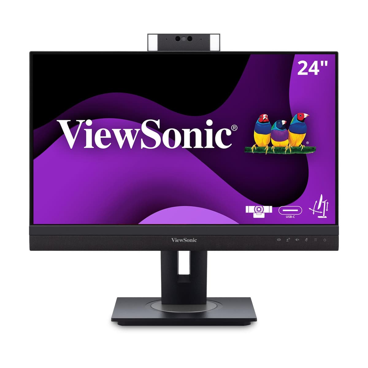 ViewSonic VG2457V Monitor 24" Full HD con cámara pop-up Windows Hello, USB-C 90W y base docking