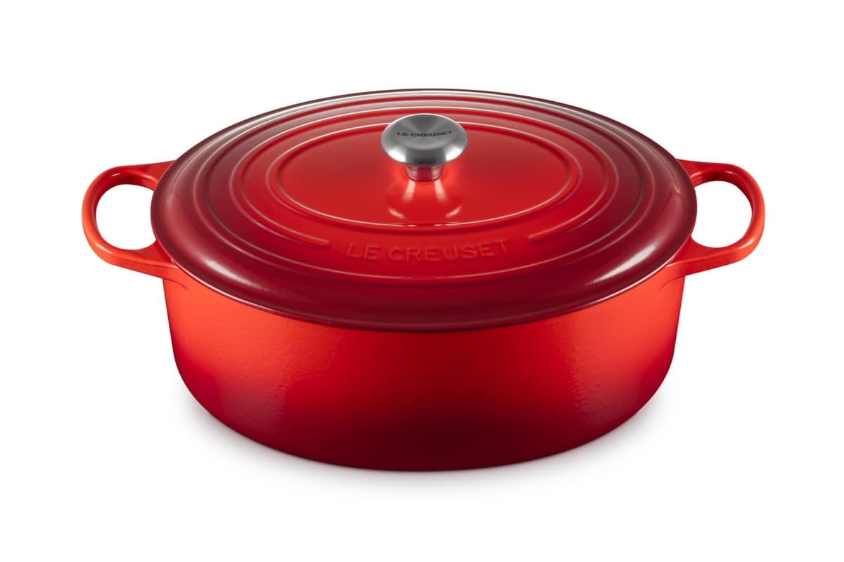 Le Creuset Olla Holandesa Ovalada Esmaltada Signature 9.5 qt Cerise LS2502-3567SS