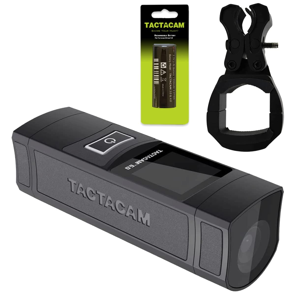 Tactacam 6.0 Action Camera 4K60FPS con batería de repuesto y clamp mount C-FB-6