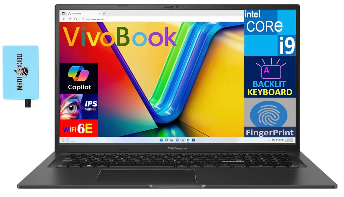 ASUS Vivobook K3704VA-DS96 17.3" - Intel i9-13900H, 40GB DDR4, 2TB PCIe SSD, Windows 11 Pro