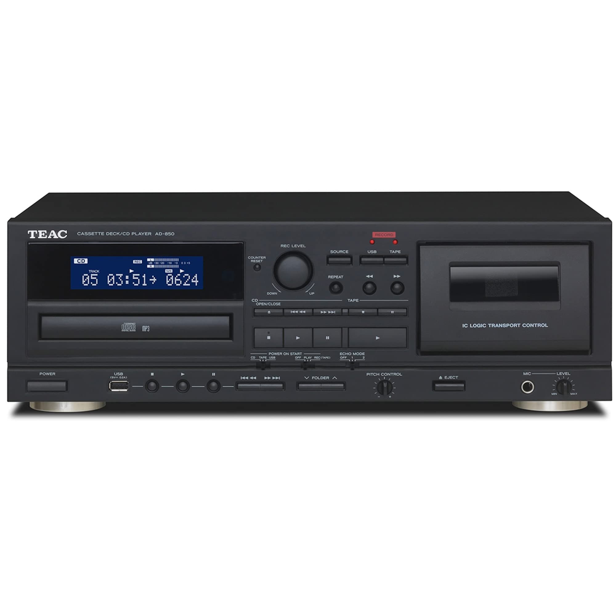 Reproductor de CD y deck de casete TEAC AD-850 AD850SEB