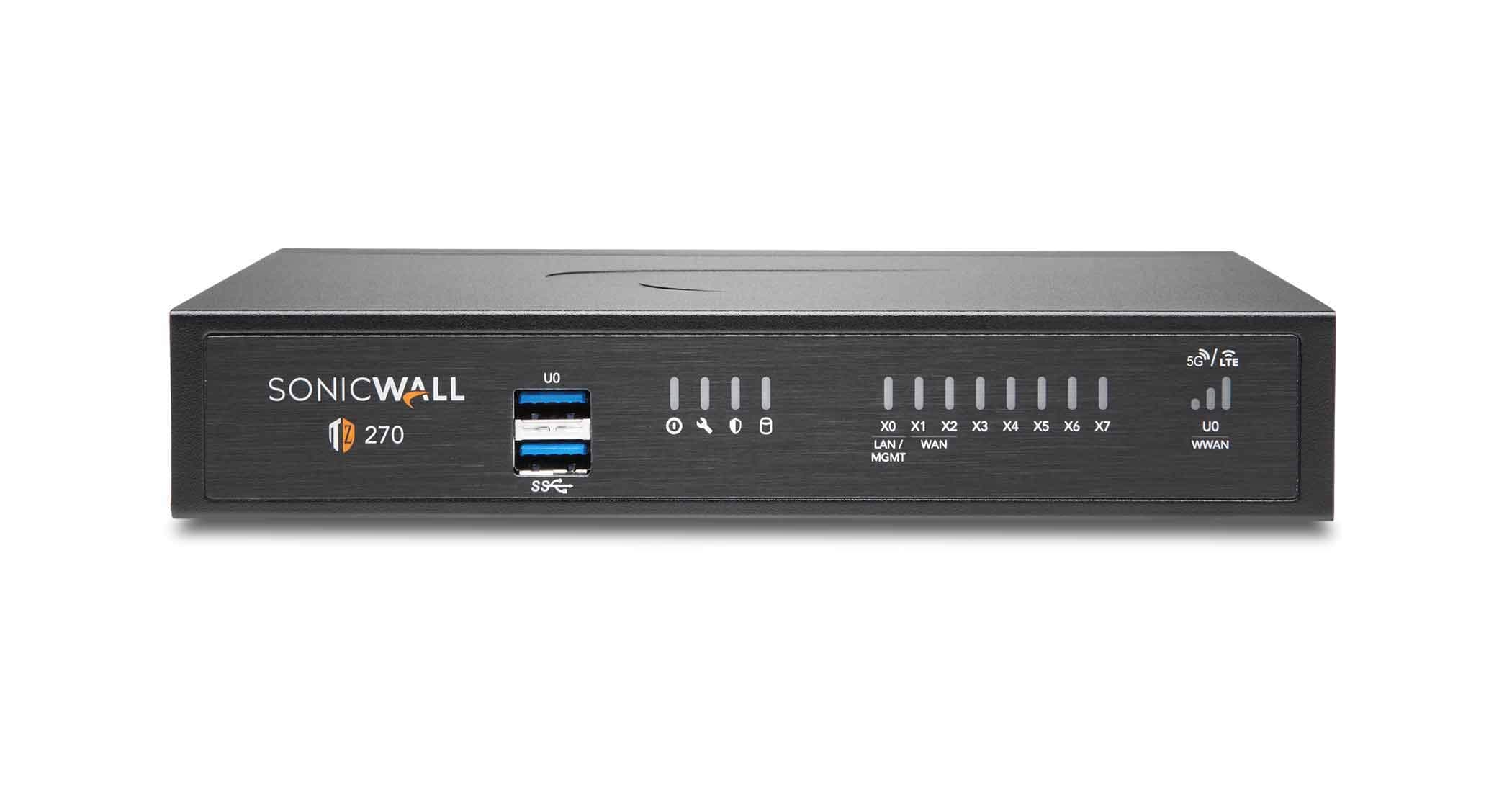SonicWall TZ270 TotalSecure | 1YR ThreatEdition | TZ270 Gen7 Firewall con 1 año de Threat Protection Service Suite 02-SSC-7285