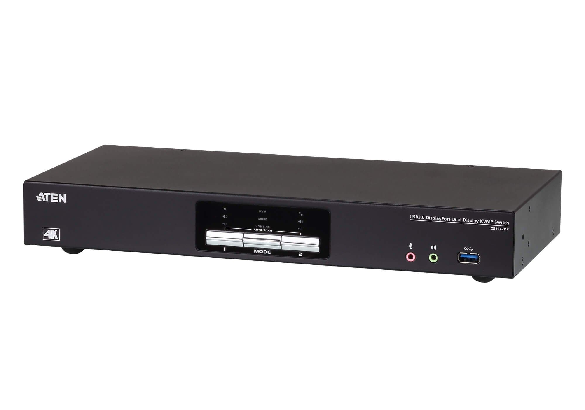 ATEN CS1942DP - Switch KVMP 2 puertos USB 3.0 con DisplayPort dual 4K