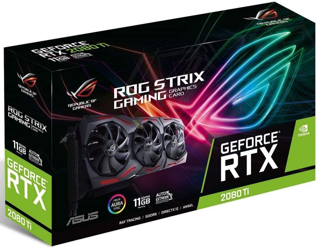 ASUS ROG Strix GeForce RTX 2080 Ti - 11GB GDDR6, Overclocked ROG-STRIX-RTX2080TI-11G-GAMING