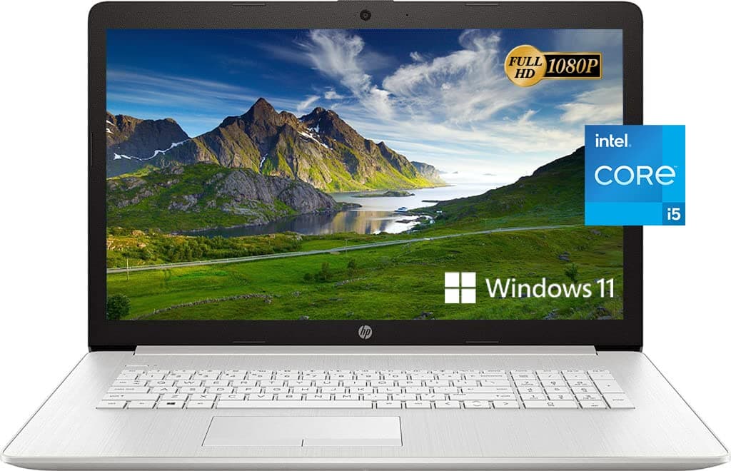 HP Notebook 17.3" Full HD, Intel Core i5-1135G7, 32GB RAM, 2TB PCIe SSD, Backlit Keyboard, Windows 11 Home, Silver