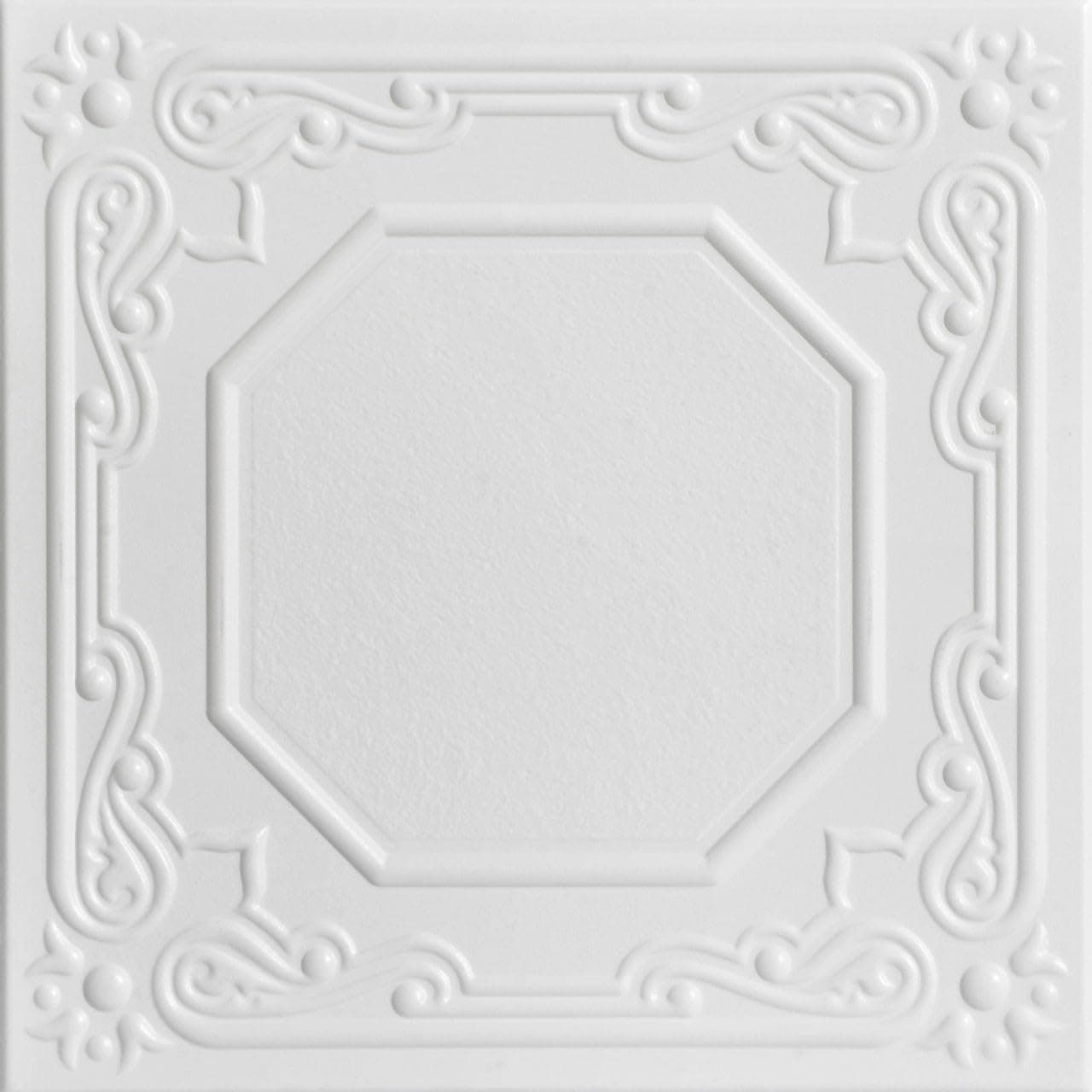 À LA MAISON CEILINGS R32C Topkapi Palace Foam Glue-up Ceiling Tile, Pack de 144, White Heron R32Cwh-144