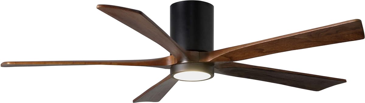 Matthews Fan Company Ventilador de techo Irene 60" con luz LED y control remoto IR5HLK-BK-WA-60