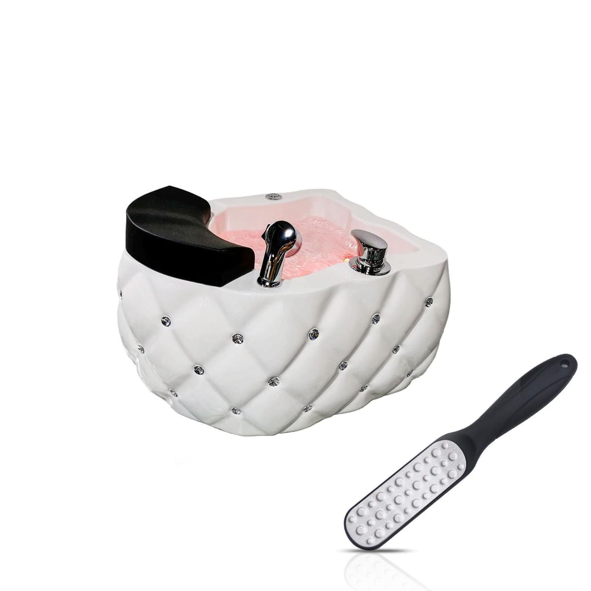 AYHARYLH Foot Bath Spa Acrílico - Tina de hidromasaje portátil con bomba (Color: White, con bomba) 123