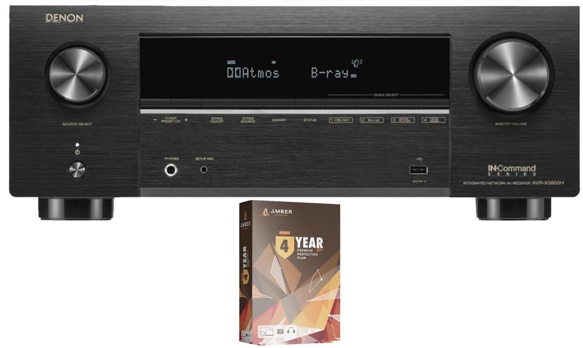 Denon AVRX3800H 9.4 Canales 8K IMAX Enhanced con Dolby Atmos + Amber Protection 1 Año y Kit Limpiador BNDL_AVRX3800H-WRTYXT1-AMBER-SC