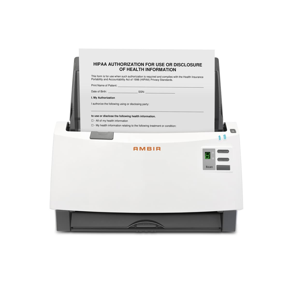 Ambir ImageScan Pro 340 escáner ADF de alta velocidad 40 ppm para Windows y Mac DS340-SE