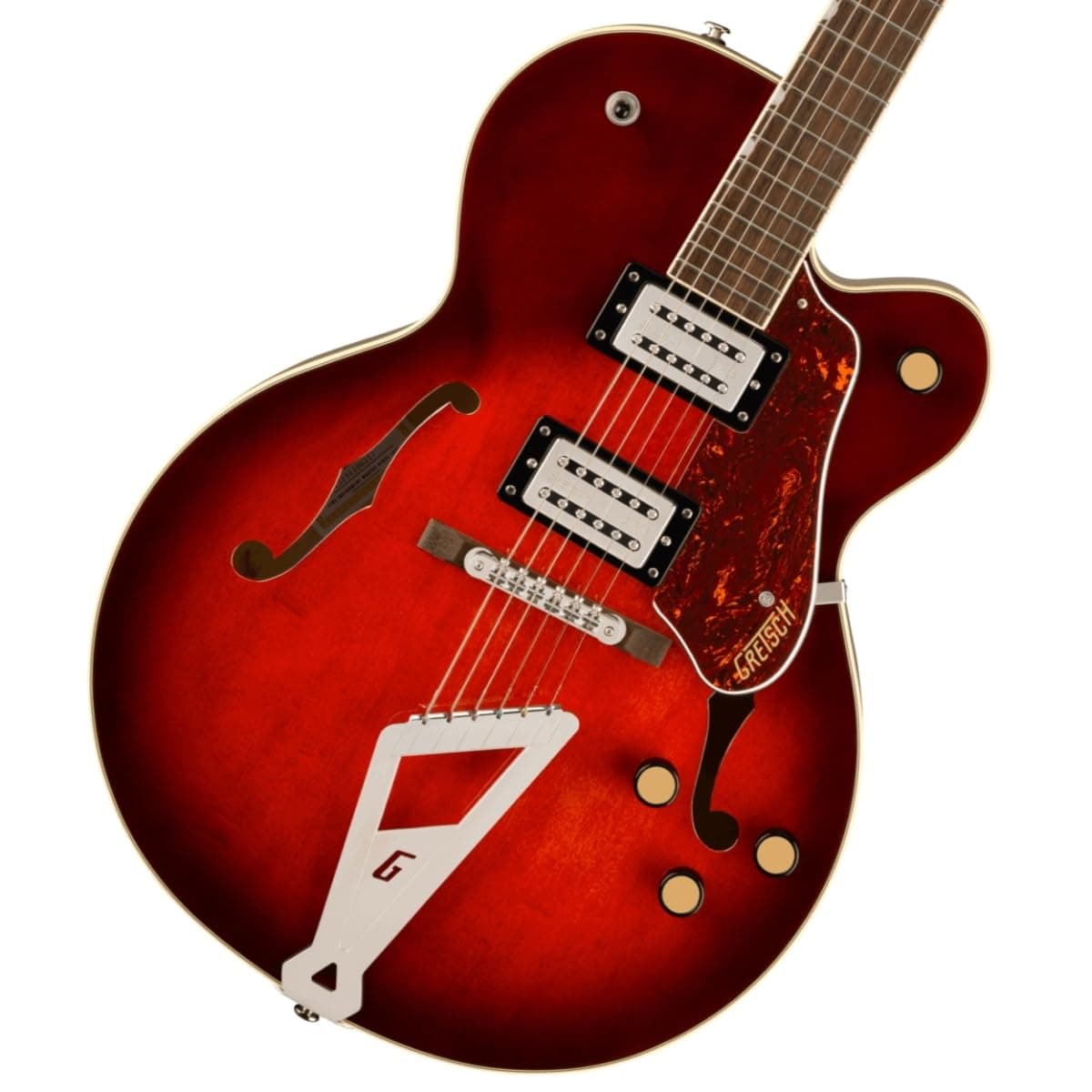 Guitarra eléctrica hollowbody Gretsch G2420 Streamliner con cordal Chromatic II - Claret Burst G2420SLHLWSCCLRTBRST