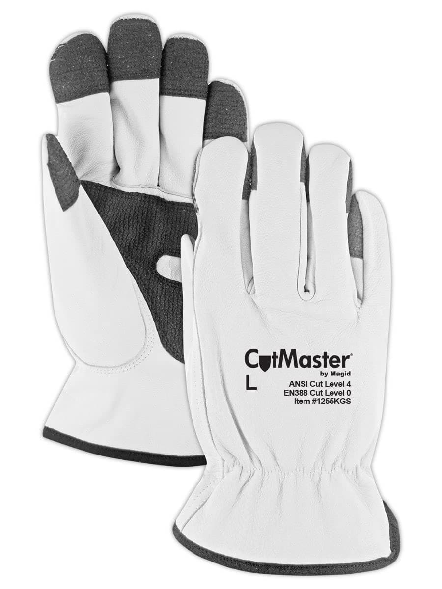 MAGID CutMaster Guantes Drivers Forrados en Cuero con Keprotec, Corte Nivel 4, 72 pares, Talla Large 1255KGSL-72