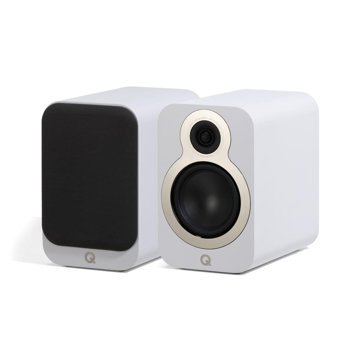 Q Acoustics 3020c Par de Parlantes Bookshelf Satin White - 2 Vías, Driver de 4.75" y Tweeter 0.9" - Parlantes Pasivos para Home Theater