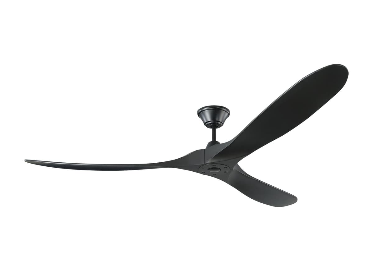 Monte Carlo Maverick Max 70" Ventilador de Techo Exterior Energy Star con Control Remoto, 3 Aspas Balsa, Matte Black 3MAVR70BKBK