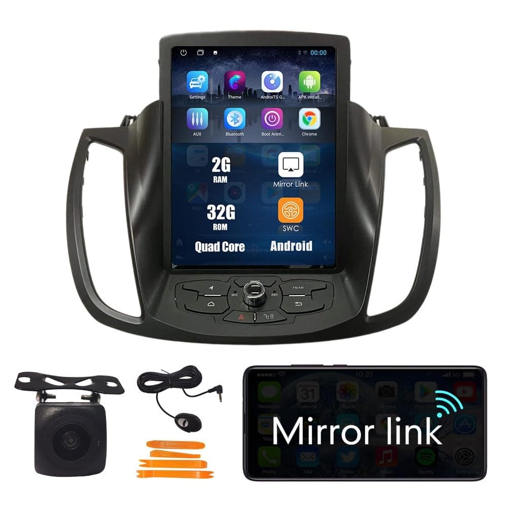 Kunfine Tesla Style Android 10.4" para Ford Escape (2013-2019) con GPS y pantalla IPS KF-V9227Q