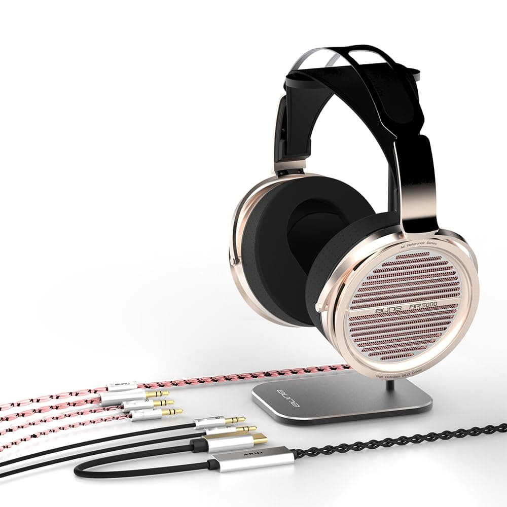 Aune AR5000 Edición 20º Aniversario: Auriculares AR5000, Soporte para Auriculares, Cable USB-C AUR1 con DAC, Cable Balanceado AR3 4.4 mm AR5000 20th Anniversary Edition