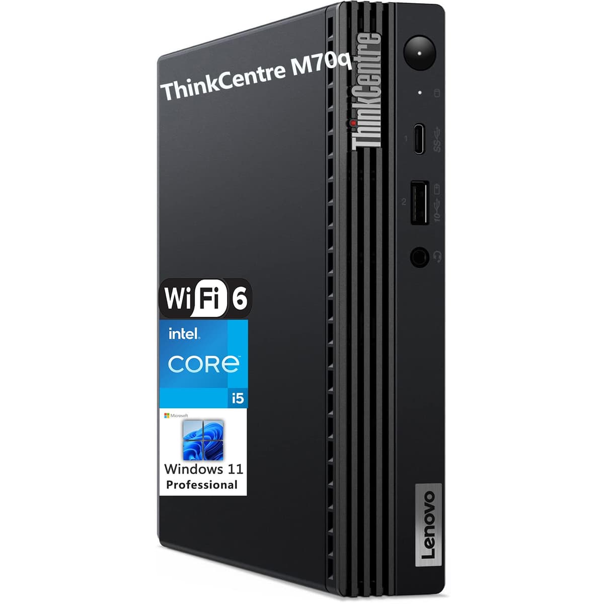 Lenovo ThinkCentre M70q Tiny 1L Mini PC - Intel i5-10400, 16GB, 1TB SSD, Windows 11 Pro