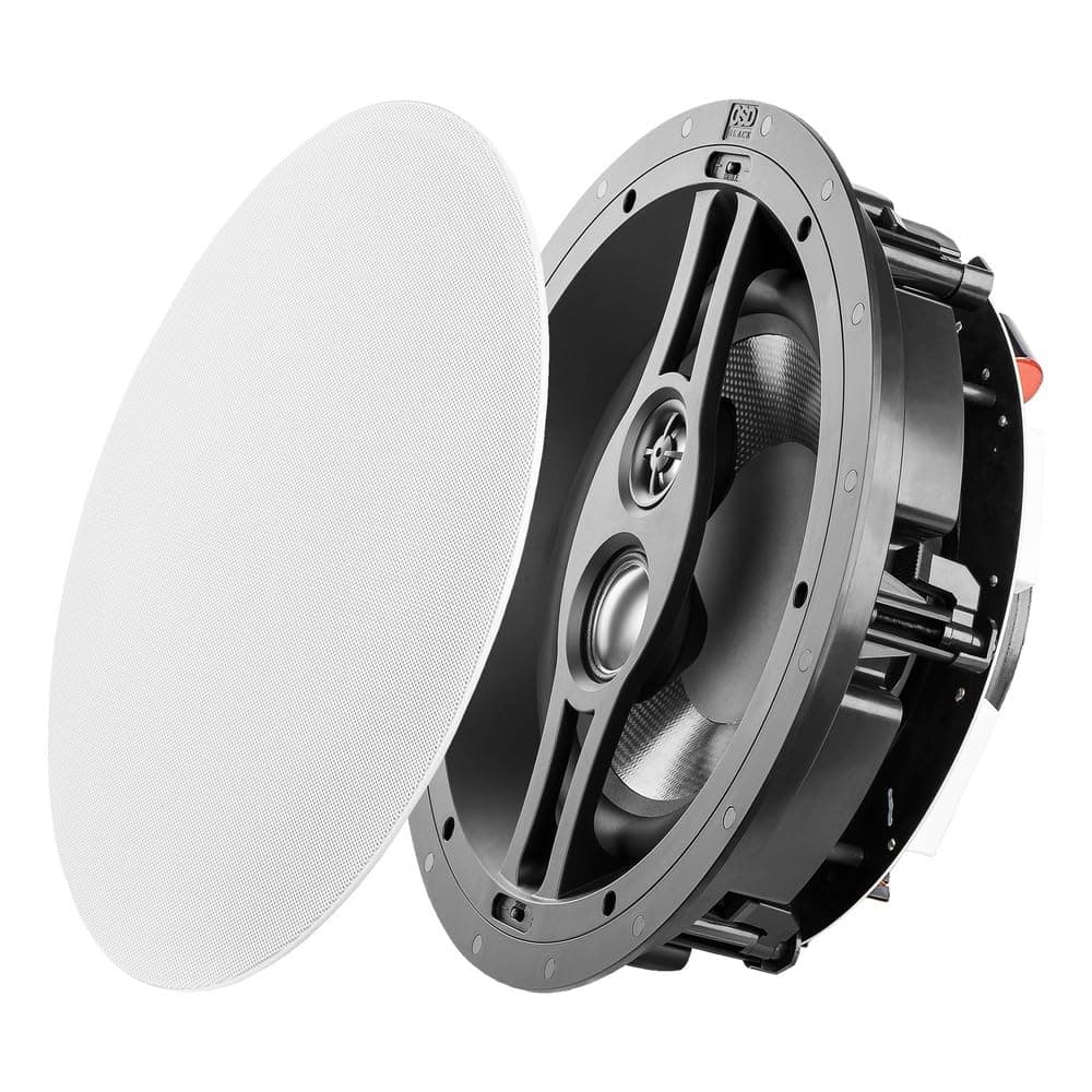 OSD Black R103 Bocina Empotrada de Techo de 3 Vías de 10", Tweeter de Cúpula de Titanio Giratorio de 1", Unidad, BK-R103