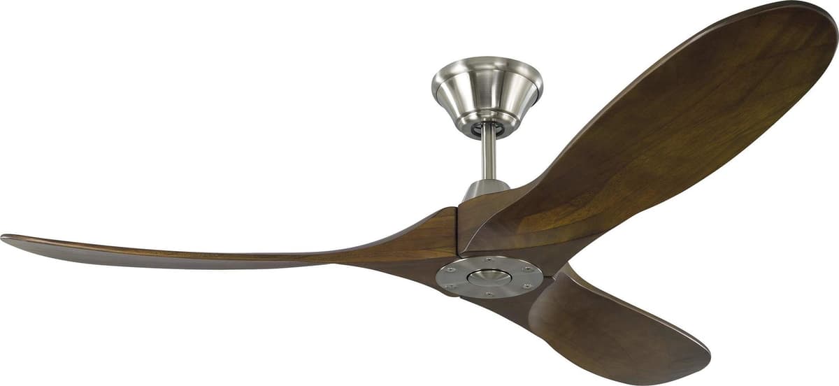 Monte Carlo Maverick II 52" Outdoor Ceiling Fan con control remoto, 3 aspas balsa, acabado Brushed Steel 3MAVR52BS