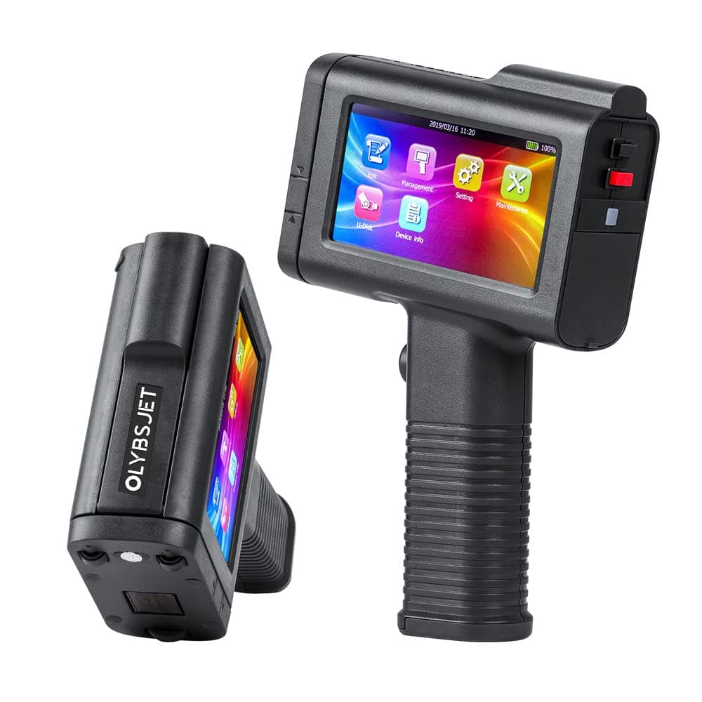 OLYBSJET HH6105B2 Impresora Handheld Inkjet Portátil con Pantalla LED y Cartucho Negro BT-HH6105B2
