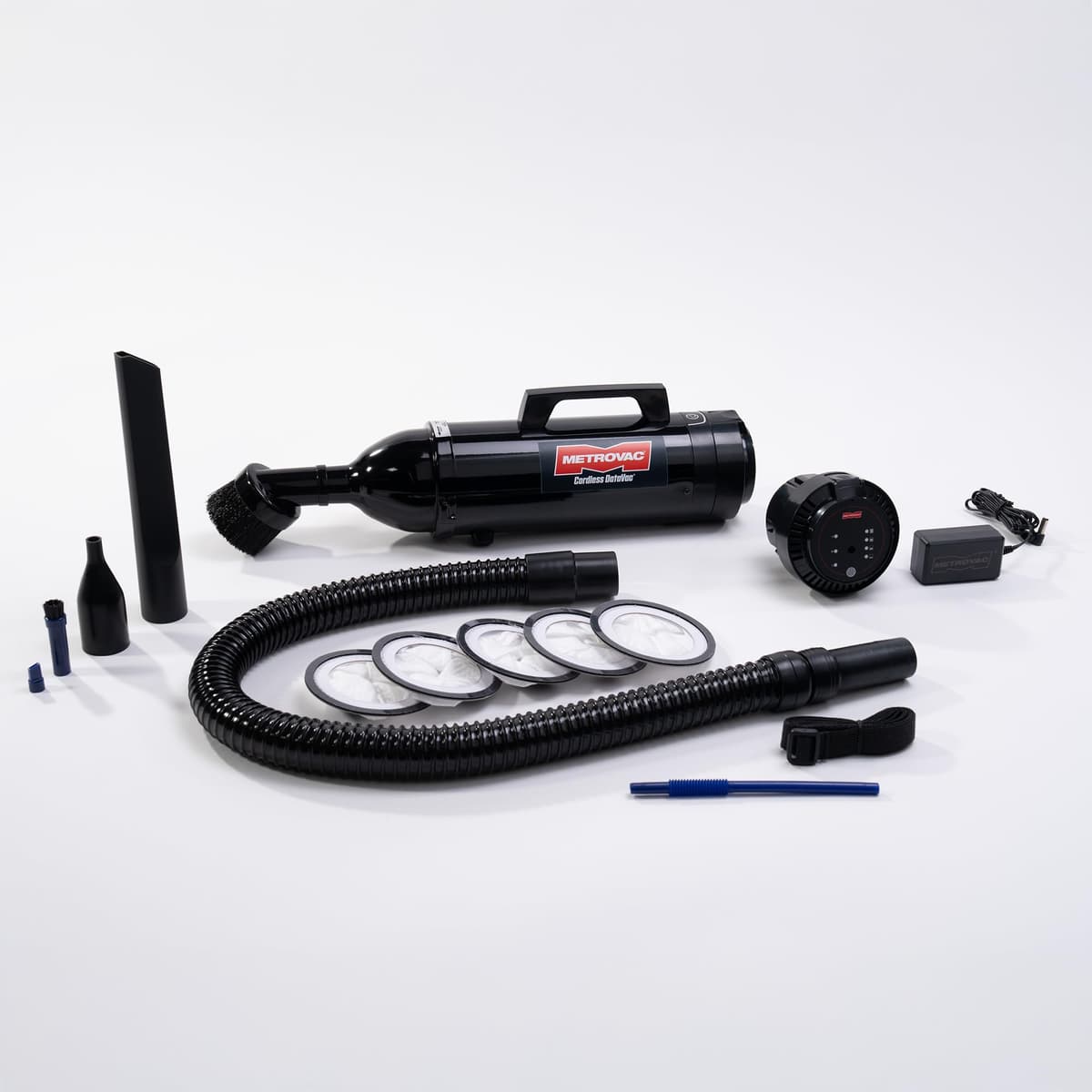 METROVAC Aspiradora Inalámbrica DataVac para IT - Motor DC de 250W - Limpiador Manual Recargable con Potente Soplido de Aire y Accesorios CDV-1-A