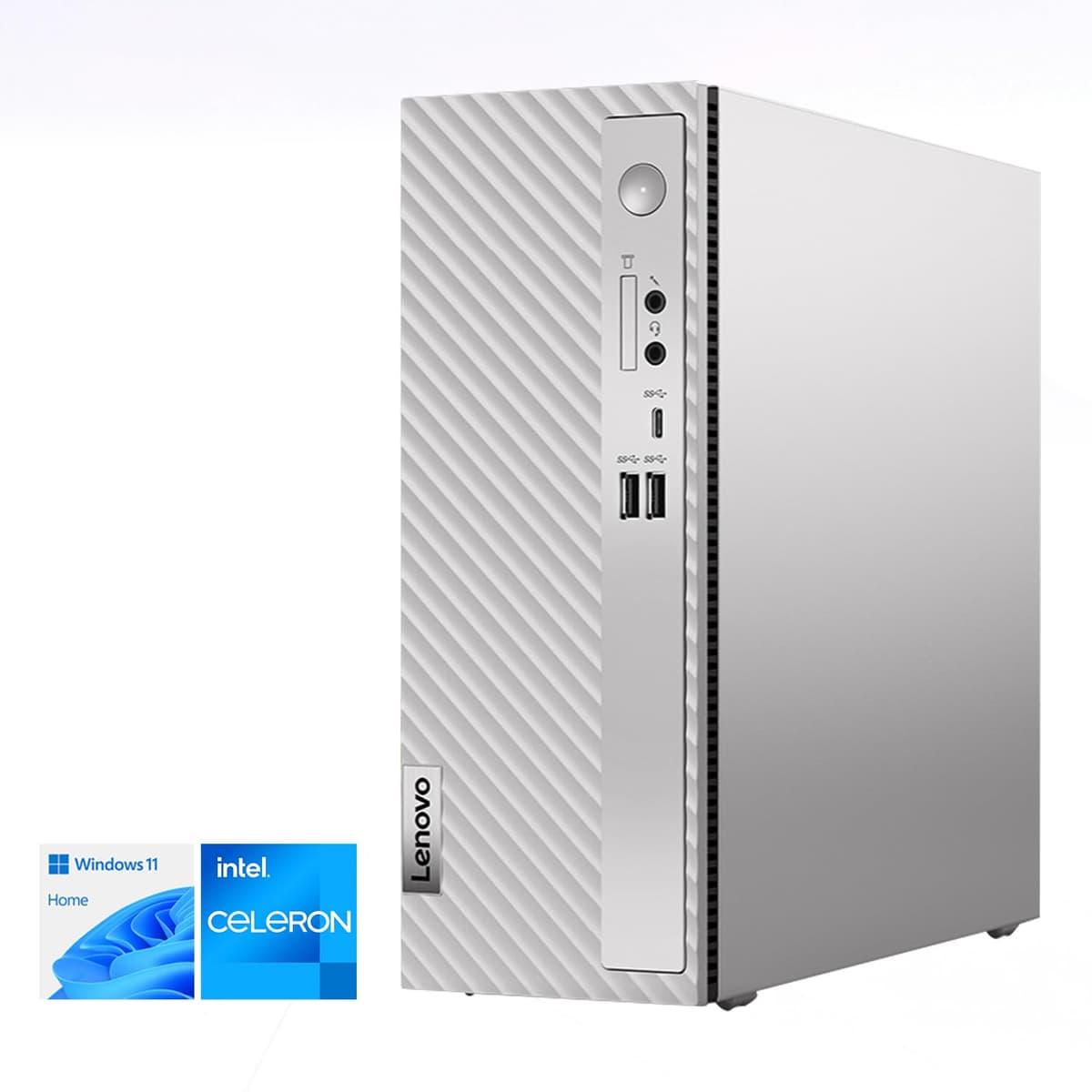 Computadora de Escritorio Lenovo IdeaCentre 3 Pequeña y Delgada para Uso Diario, Procesador Intel, 16GB RAM, 1TB SSD, HDMI, Ethernet RJ-45, 6 Puertos USB, Wi-Fi 6, Bluetooth, Teclado y Mouse Cableados, Windows 11 Home, Gris A340-22ICB