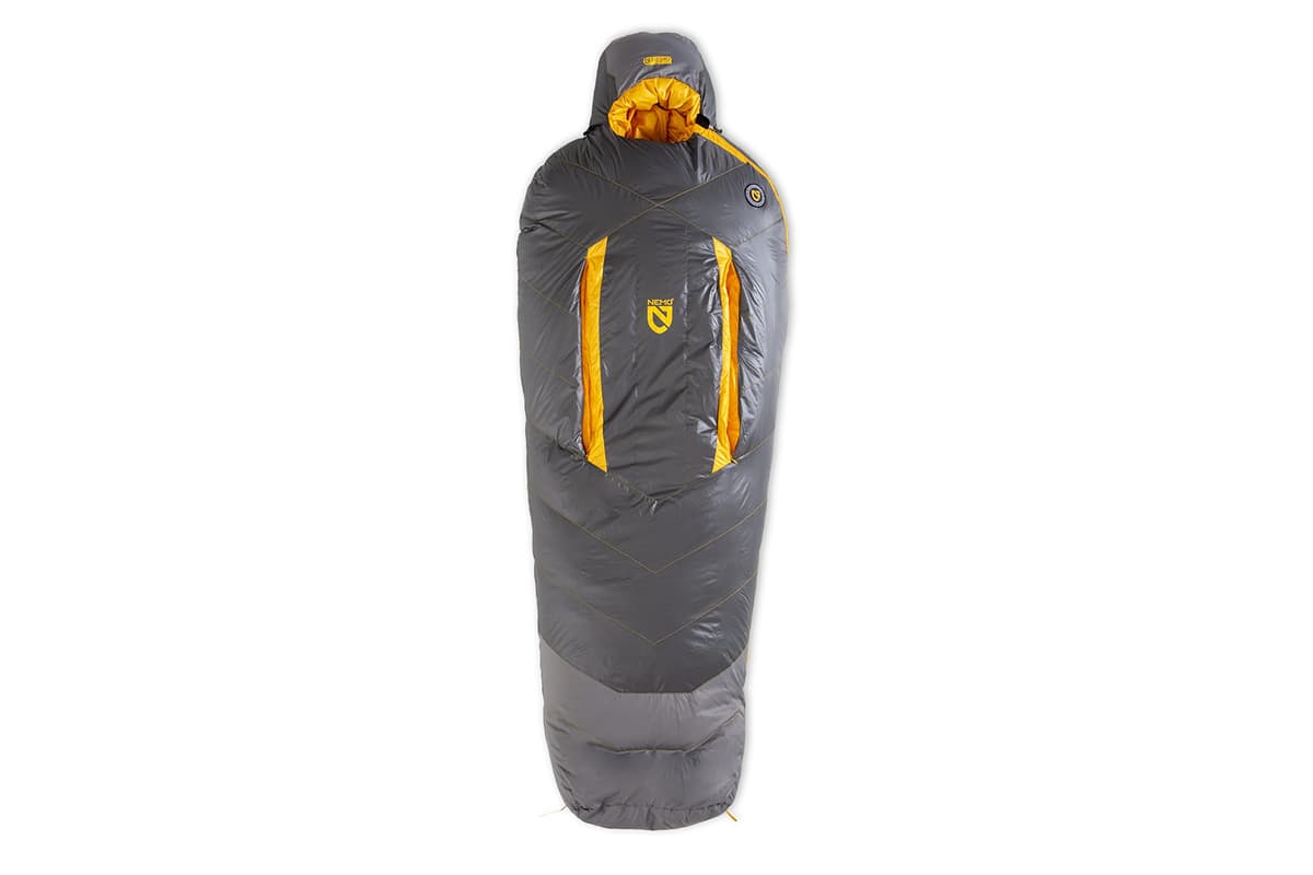 Nemo Equipment Sonic Down Mummy Sleeping Bag - Short - Buenas Noches Gris/Goldfinch 811666034519