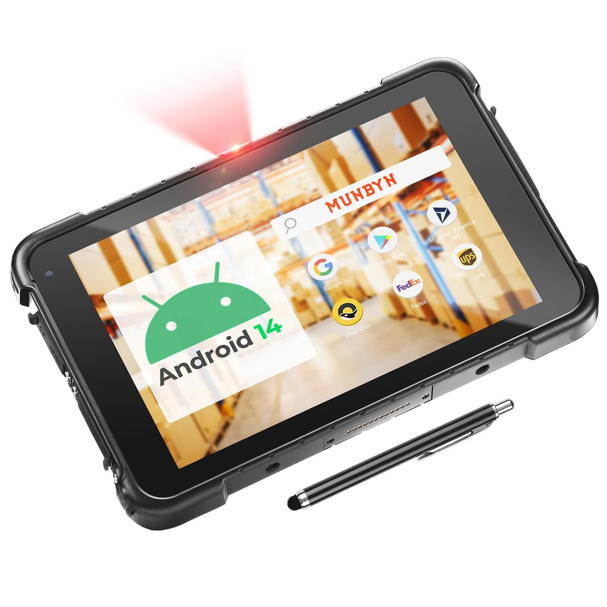 MUNBYN IRT01P - Tablet industrial Android 14 con escáner Zebra SE4710 (8GB+128GB, IP67) IRT01Pro