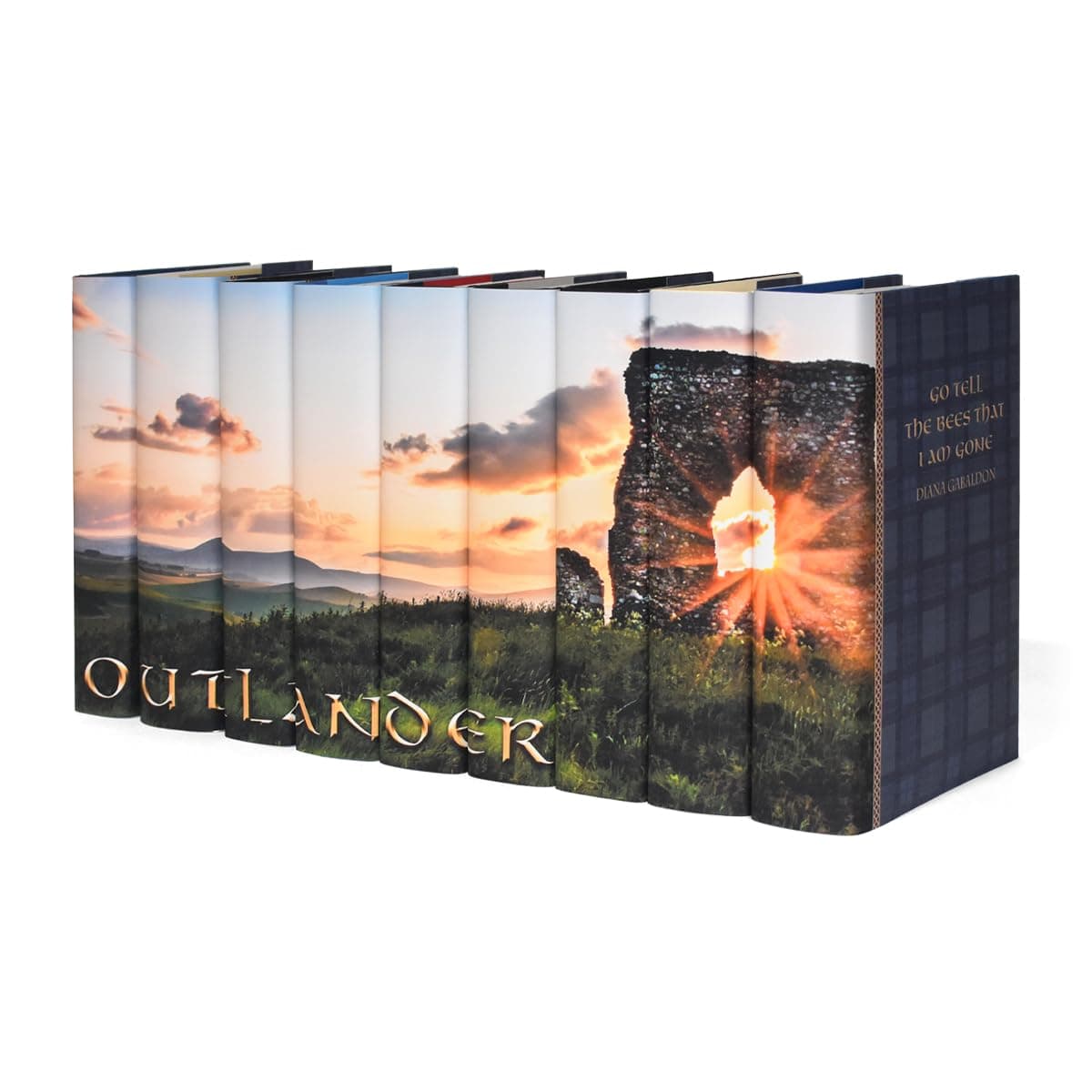Juniper Books - Set Outlander de 9 libros en tapa dura con cubiertas coleccionables impresas DPOB9