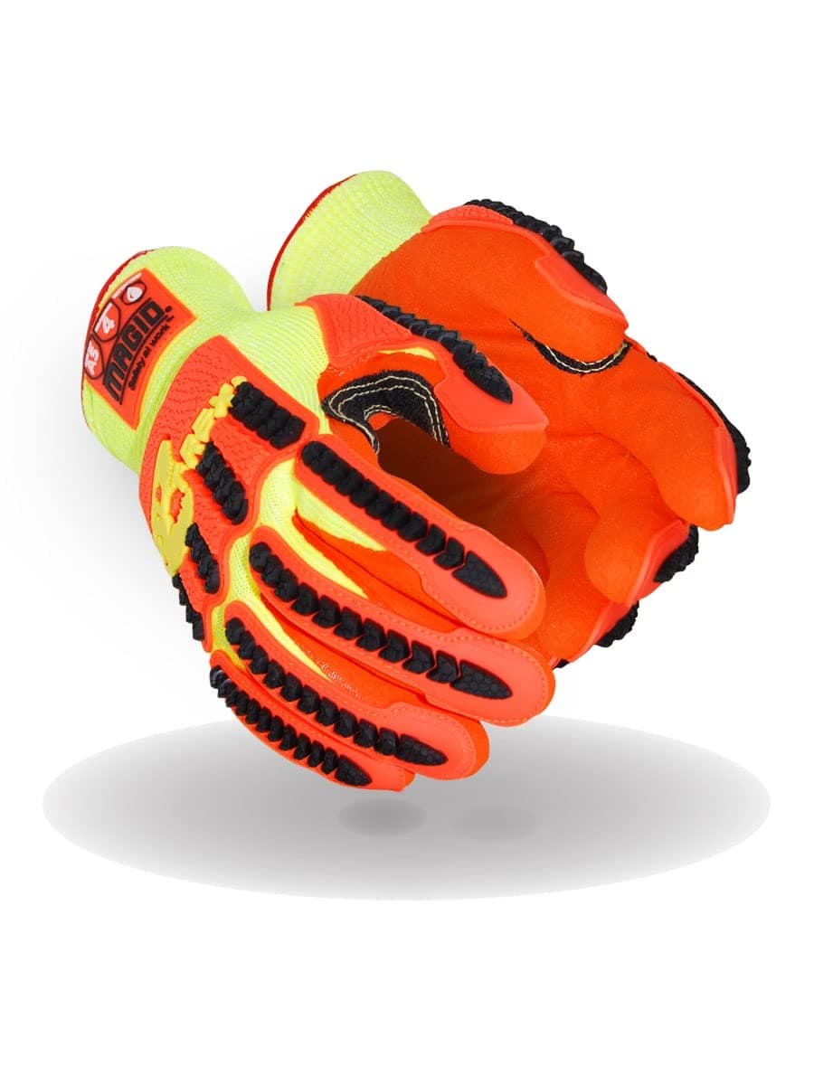 MAGID T-REX Arctic TRX540W Guantes térmicos impacto y corte A5, Hi-Viz, Talla 8/Medium (par) TRX540WM-24