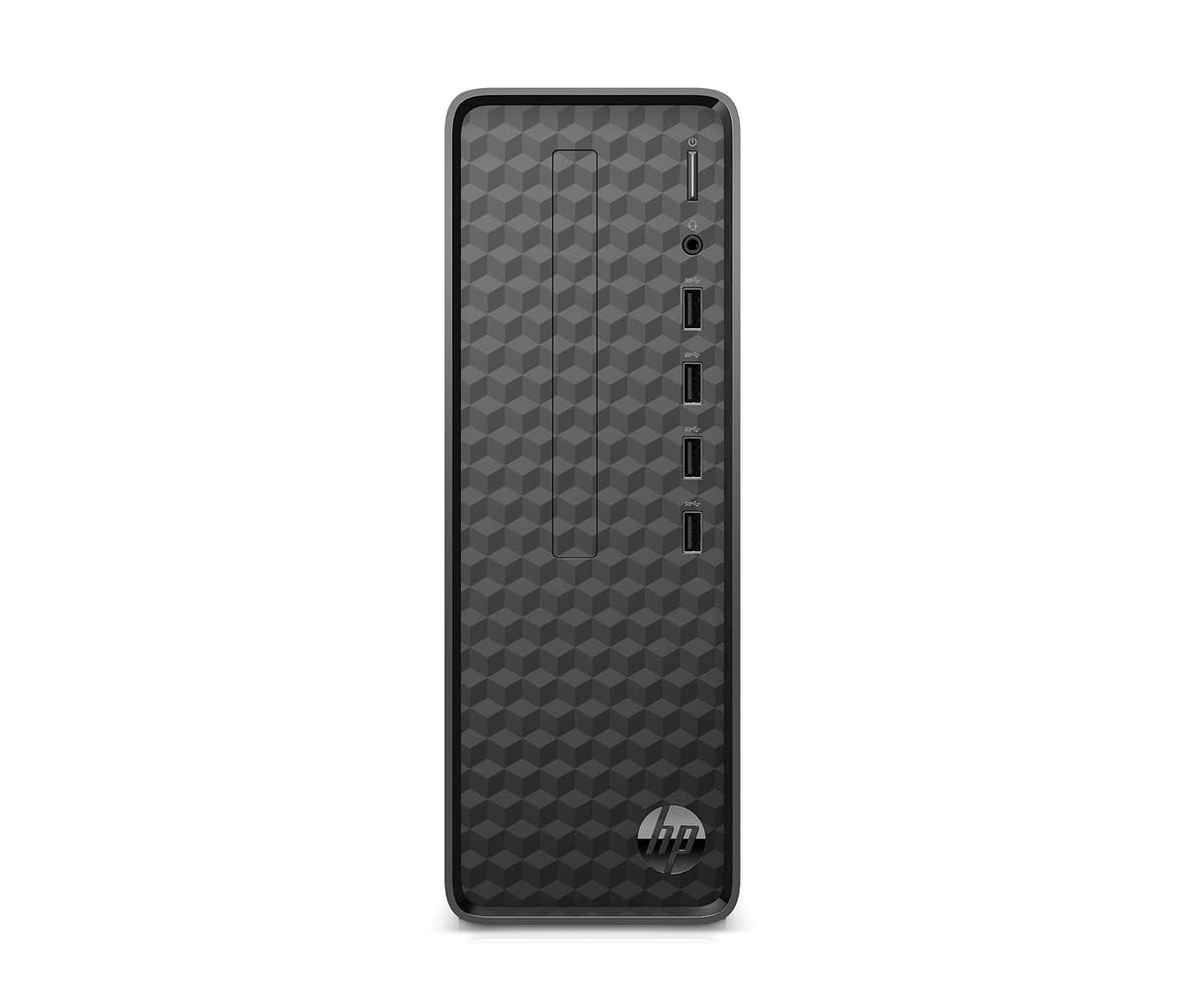 HP Slim Desktop, procesador Intel Pentium Silver J5040, memoria 8 GB DDR4-2400 SDRAM, gráficos Intel UHD 605, acabado en negro oscuro, S01-aF2020 318L7AA#ABA