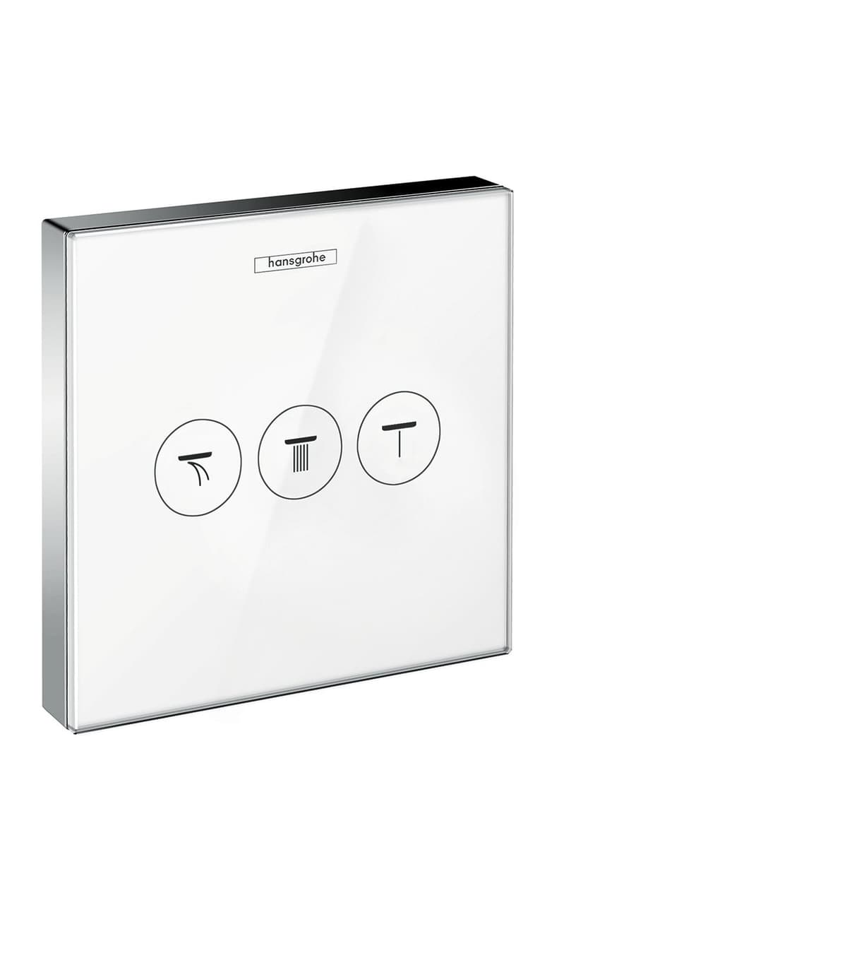 hansgrohe ShowerSelect 15736400 Válvula empotrada vidrio para 3 salidas blanco/cromo