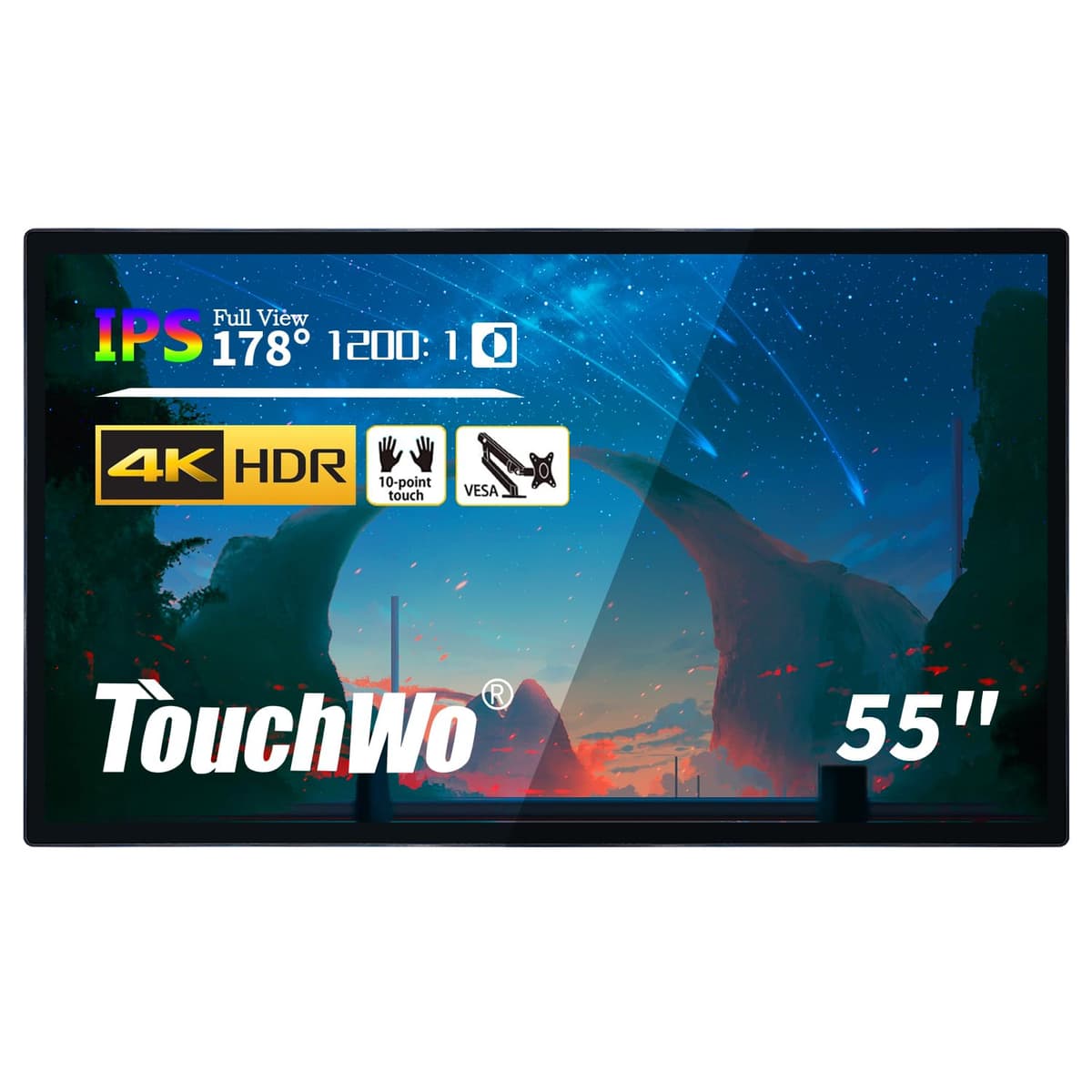 TouchWo 55 inch Interactive Touchscreen Monitor 4K con Windows 11 y Core i7 TWWBHD550WS
